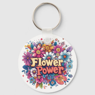 Porte-clés Conception dynamique de l'énergie des fleurs avec