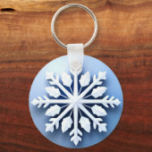 Porte-clés Conception élégante de flocon de neige en 3D (Verso)