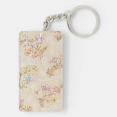 Porte-clés Conception florale avec des pivoines, des lis et (Dos)