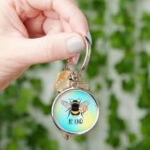 Porte-clés Conception Florale de l'Abeille Mignonne 'Soyez Ge (main)