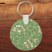 Porte-clés Conception florale de pois de senteur William Morr (Recto)