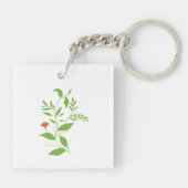 Porte-clés Conception florale Donnez-moi des fleurs, pas de J (Dos)