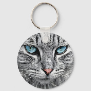Porte-clés Conception fractale face chat-10682
