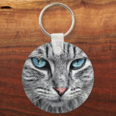 Porte-clés Conception fractale face chat-10682 (Verso)