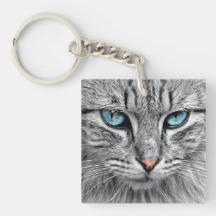 Porte-clés Conception fractale face chat-10682