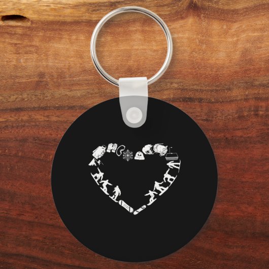 Porte-clés Conception freeride Snowboarder. Ski Snowboard Sno (Recto)