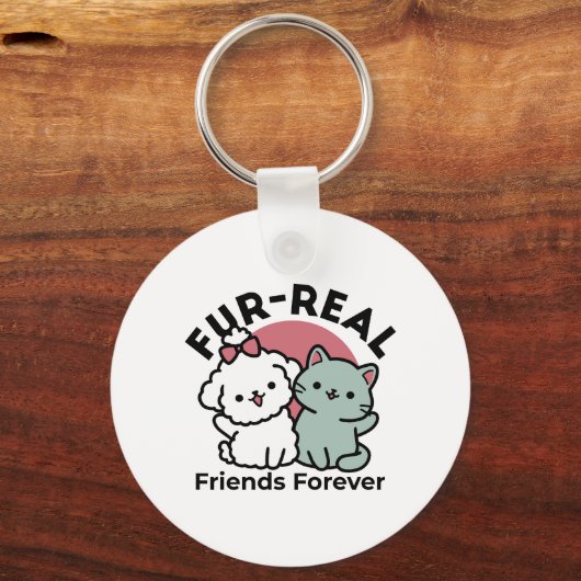 Porte-clés Conception "Fur-Real Friends Forever" (Recto)