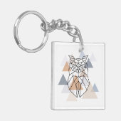 Porte-clés Conception géométrique de hibou (Devant gauche)