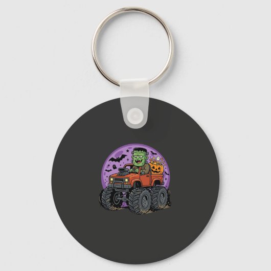 Porte-clés Conception graphique camion monstre Frankenstein H (Recto)