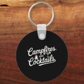 Porte-clés Conception Graphique De Camping D'été Feu De Camp (Recto)