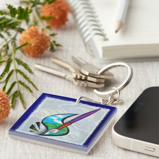 Porte-clés Conception graphique de l'artiste mural (Devant Droit)