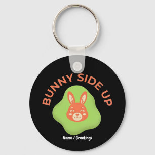 Porte-clés Conception Graphique d'Oeuf de Pâques Rétro Bunny