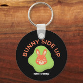 Porte-clés Conception Graphique d'Oeuf de Pâques Rétro Bunny (Recto)
