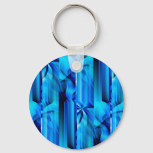 Porte-clés Conception Graphique Sans Couture - bleu noir I