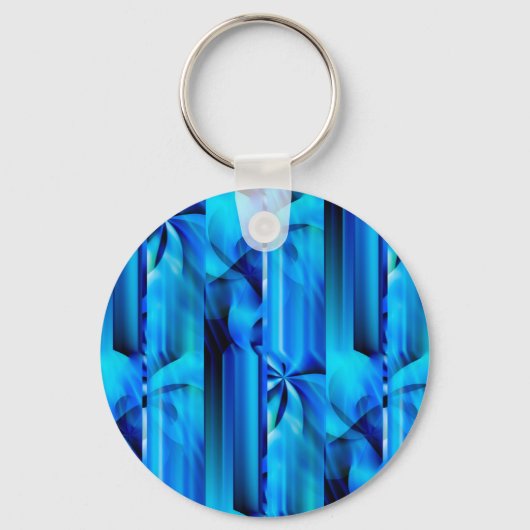 Porte-clés Conception Graphique Sans Couture - bleu noir I (Recto)