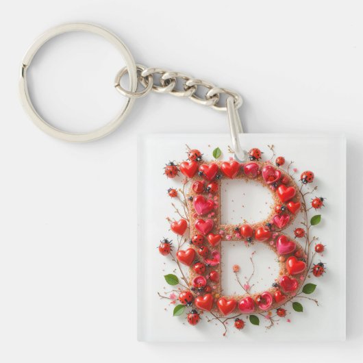 Porte-clés 💕 Conception initiale B pour des cadeaux personna (Devant)