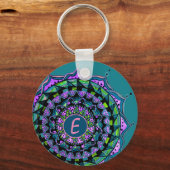 Porte-clés Conception initiale personnalisée du mandala (Recto)