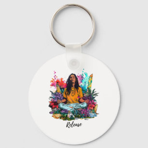 Porte-clés Conception Inspirée de Yoga et Méditation d'Harmon
