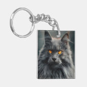 Porte-clés Conception majestueuse de portraits de chats long- (Devant gauche)