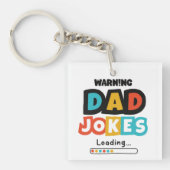 Porte-clés Conception Mignonne Blagues de Papa Chargement pou (Devant)