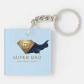 Porte-clés Conception minimale de la fête des pères de super- (Dos)