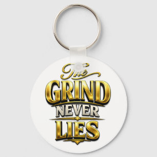 Porte-clés Conception motivationnelle en or de The Grind Neve
