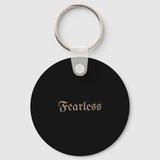 Porte-clés Conception Motivationnelle Sans Peur Pour Hommes, (Recto)