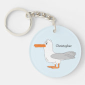 Porte-clés Conception Mouette Personnalisée (Devant)