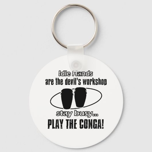 Porte-clés conception musicale conga (Recto)