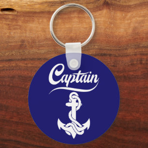 Porte-clés Conception nautique d'ancre de voilier capitaine