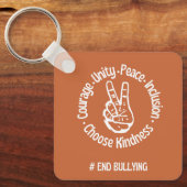 Porte-clés Conception personnalisée : Jour de l'unité Orange (Recto)