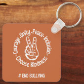 Porte-clés Conception personnalisée : Jour de l'unité Orange (Verso)