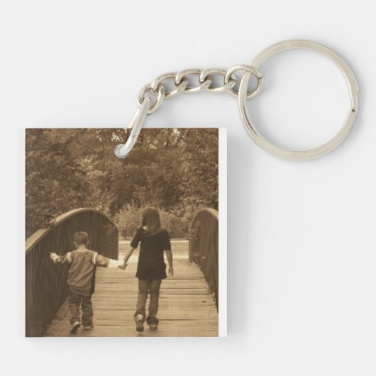 Porte-clés Conception photo à deux faces Paw-Paw (Dos)