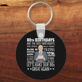 Porte-clés Conception pour 80e anniversaire - Citation drôle (Recto)