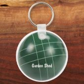 Porte-clés Conception réaliste de balle verte rustique (Recto)