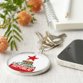 Porte-clés Conception rouge d'étoile de drapeau d'état de (Côté)