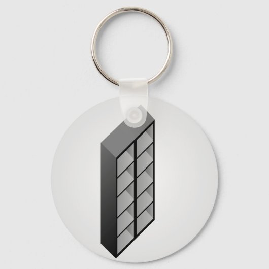 Porte-clés Conception simple d'une bibliothèque en bois (Recto)