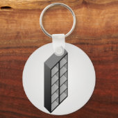 Porte-clés Conception simple d'une bibliothèque en bois (Recto)