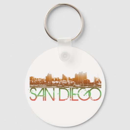 Porte-clés Conception Skyline San Diego (Recto)