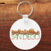 Porte-clés Conception Skyline San Diego (Recto)