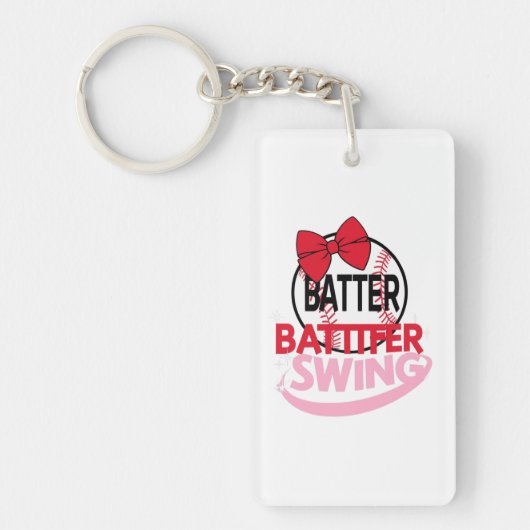 Porte-clés Conception Sur Le Thème Du Baseball "Batter Batter (Devant)