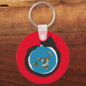 Porte-clés Conception Terre plate - CAT MAP CLASSIC (Recto)