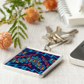 Porte-clés Conception tordue d'abrégé sur formes (Côté)