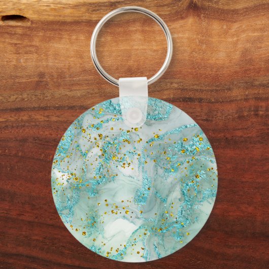 Porte-clés Conception turquoise des tortues de mer (Verso)