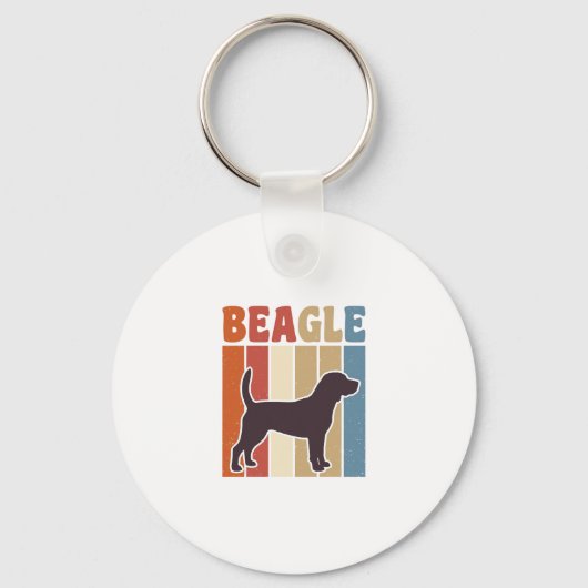 Porte-clés Conception vectorielle à rayures rétro de chien Be (Recto)