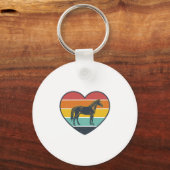 Porte-clés Conception vectorielle de cheval de cœur de couche (Recto)