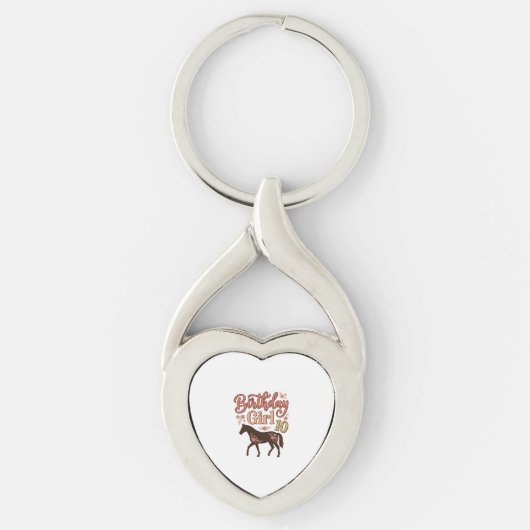 Porte-clés Conception vectorielle florale de cheval 10 pour f (Devant)