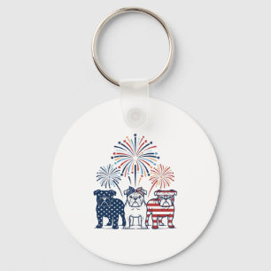 Porte-clés Conception vectorielle vintage de feux d'artifice
