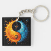 Porte-clés Conception Yin Yang représentant le soleil et la l (Dos)