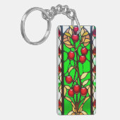 Porte-clés Conceptions florales et géométriques vibrantes (Devant gauche)